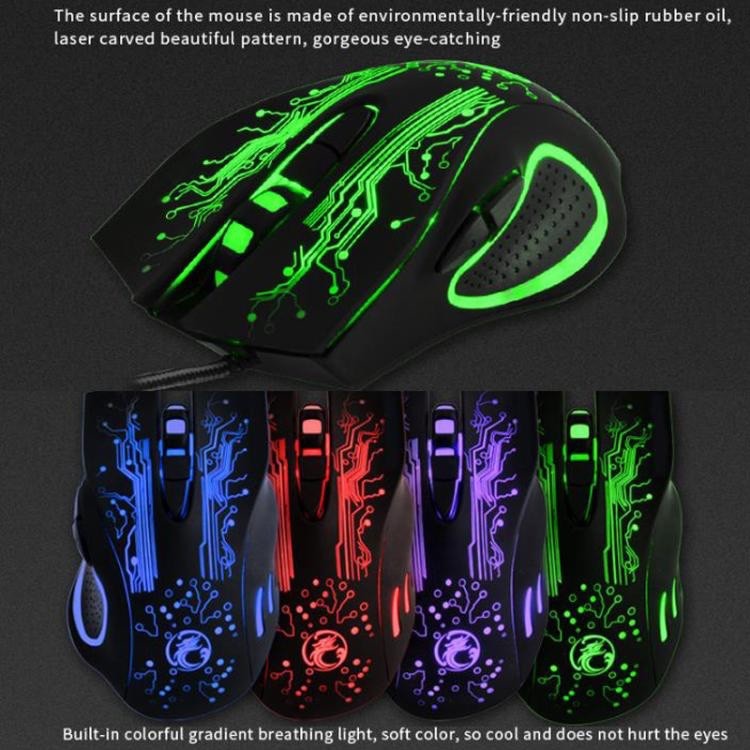 iMICE X9 USB Wired Gaming Optical Mouse RGB LED High DPI