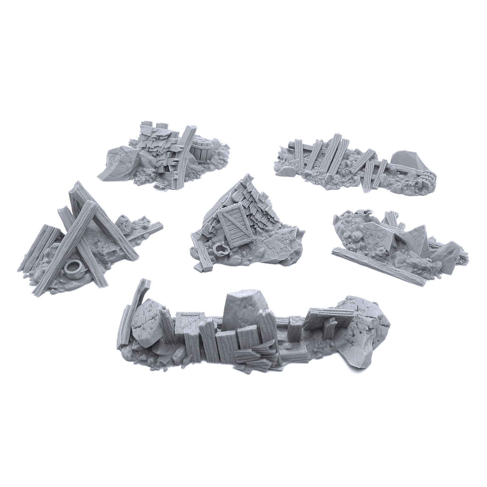 Urban Rubble by GameScape3D, 3D Printed Tabletop RPG Scenery and Wargame Terrain