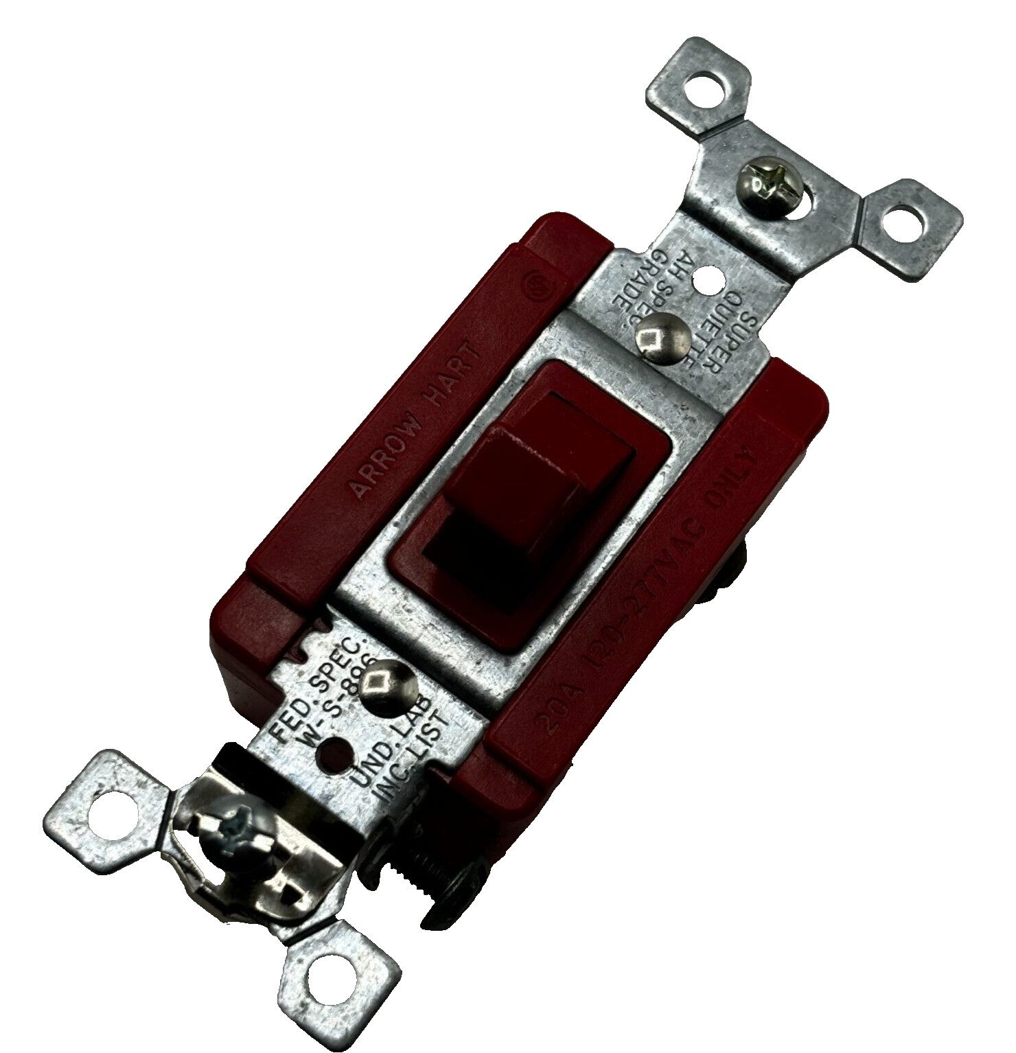 ARROW HART 1223RED AC SWITCH 20A 120-277VAC THERE WAY SWITCH RED ⭐