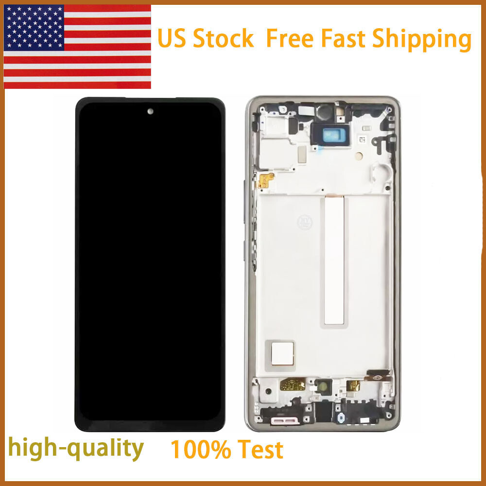 For Samsung Galaxy A53 A536 LCD Display Touch Screen Digitizer Frame Replacement