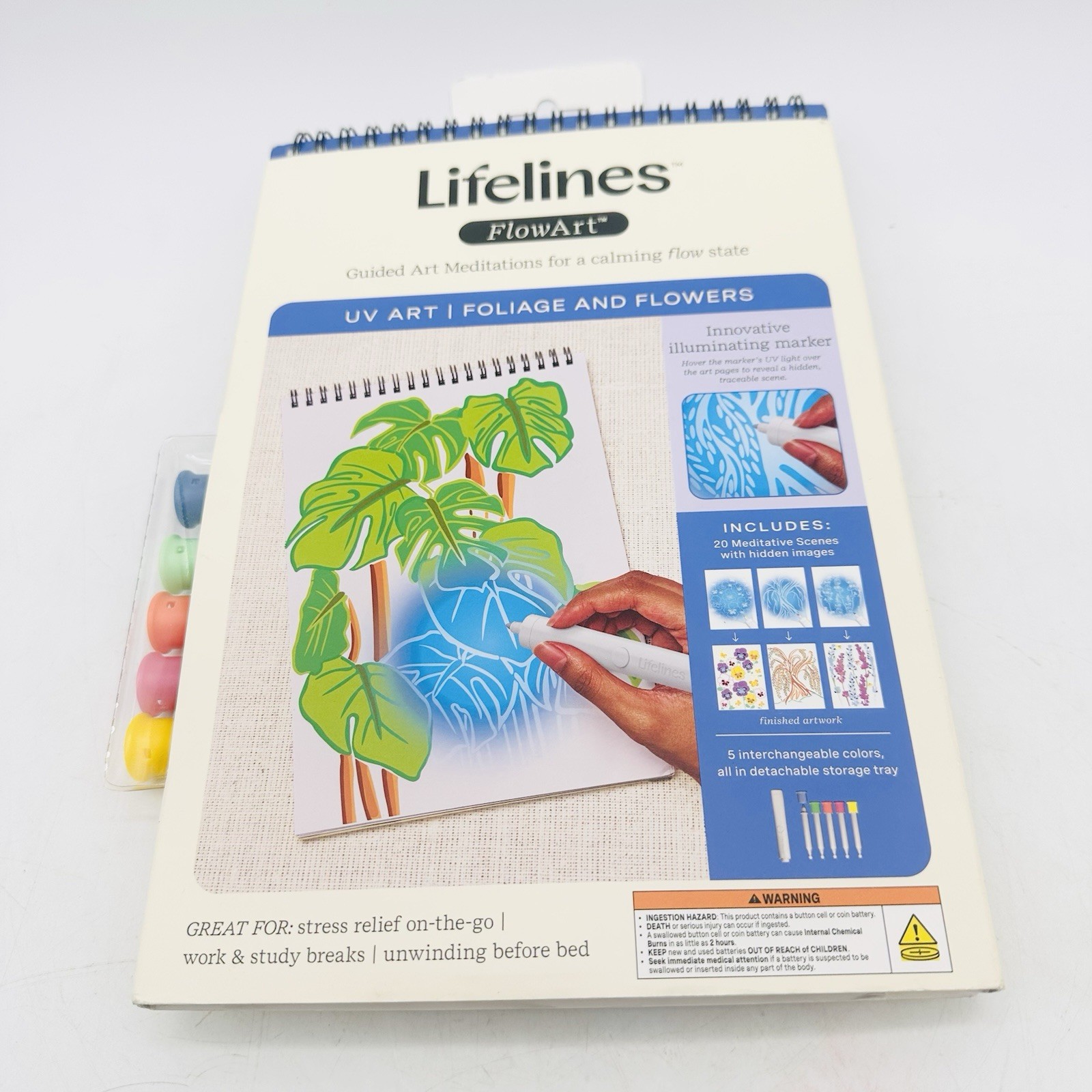 Lifelines FlowArt Meditation UV Art Halloween Stress Relief Markers