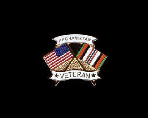 Afghanistan Veteran Flags + a custom promo pin
