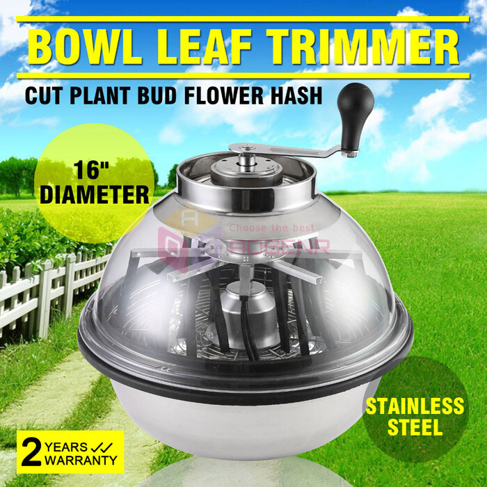 Hydroponic 16'' Leaf Bowl Grass Trimmer Twisted Spin Cut Leaf Bud Reaper Cutter