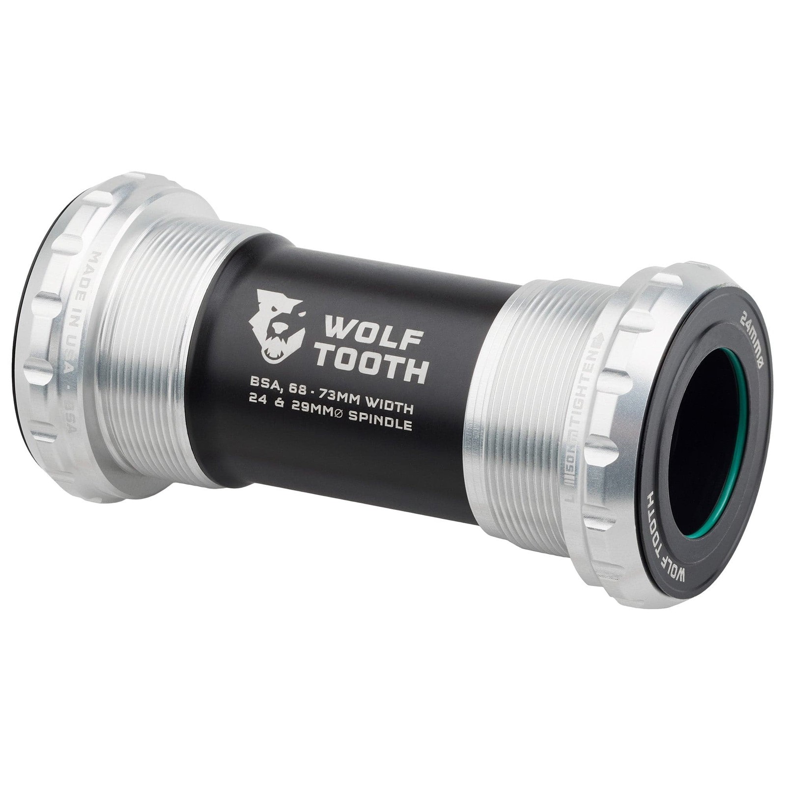 Wolf Tooth 29mm BSA Bottom Bracket - Durable Aluminum, Chrome Steel Bearings,