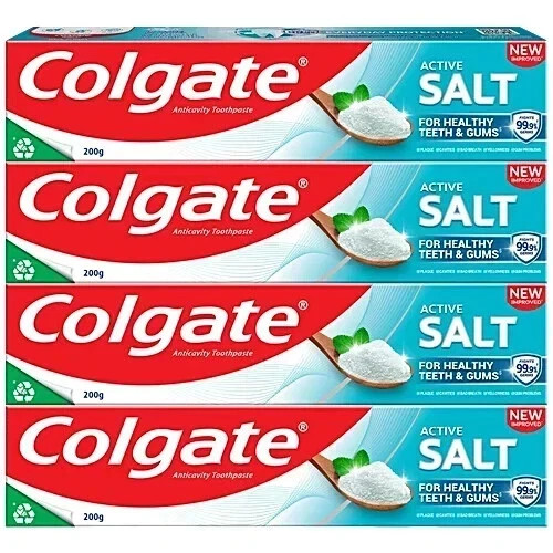 Colgate Anti-Cavity Active Salt Toothpaste | 800g (200g x 4) | Free Shipping
