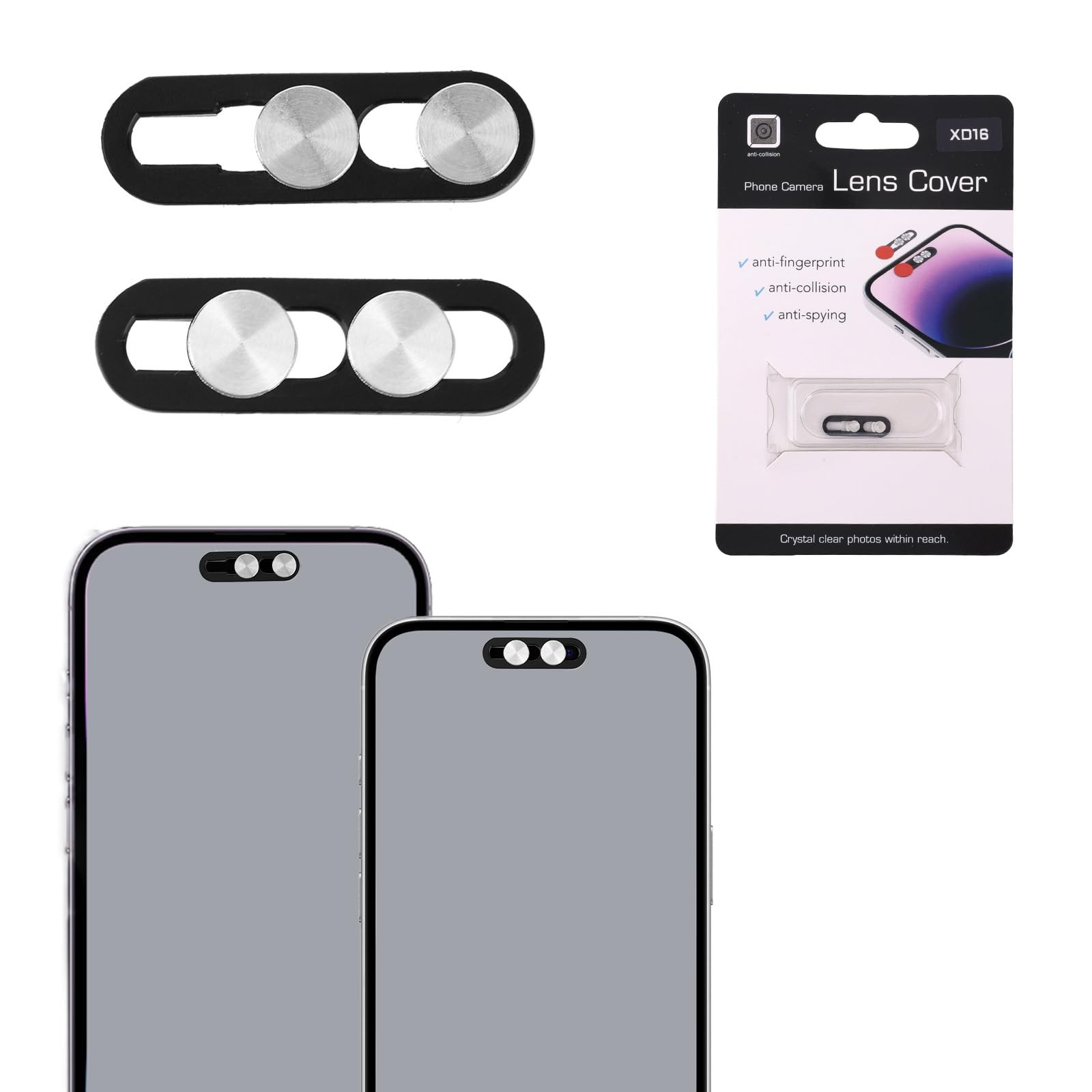 2pcs Front Camera Covers, Durable Phone Front Camera Cover Privacy Protector ...