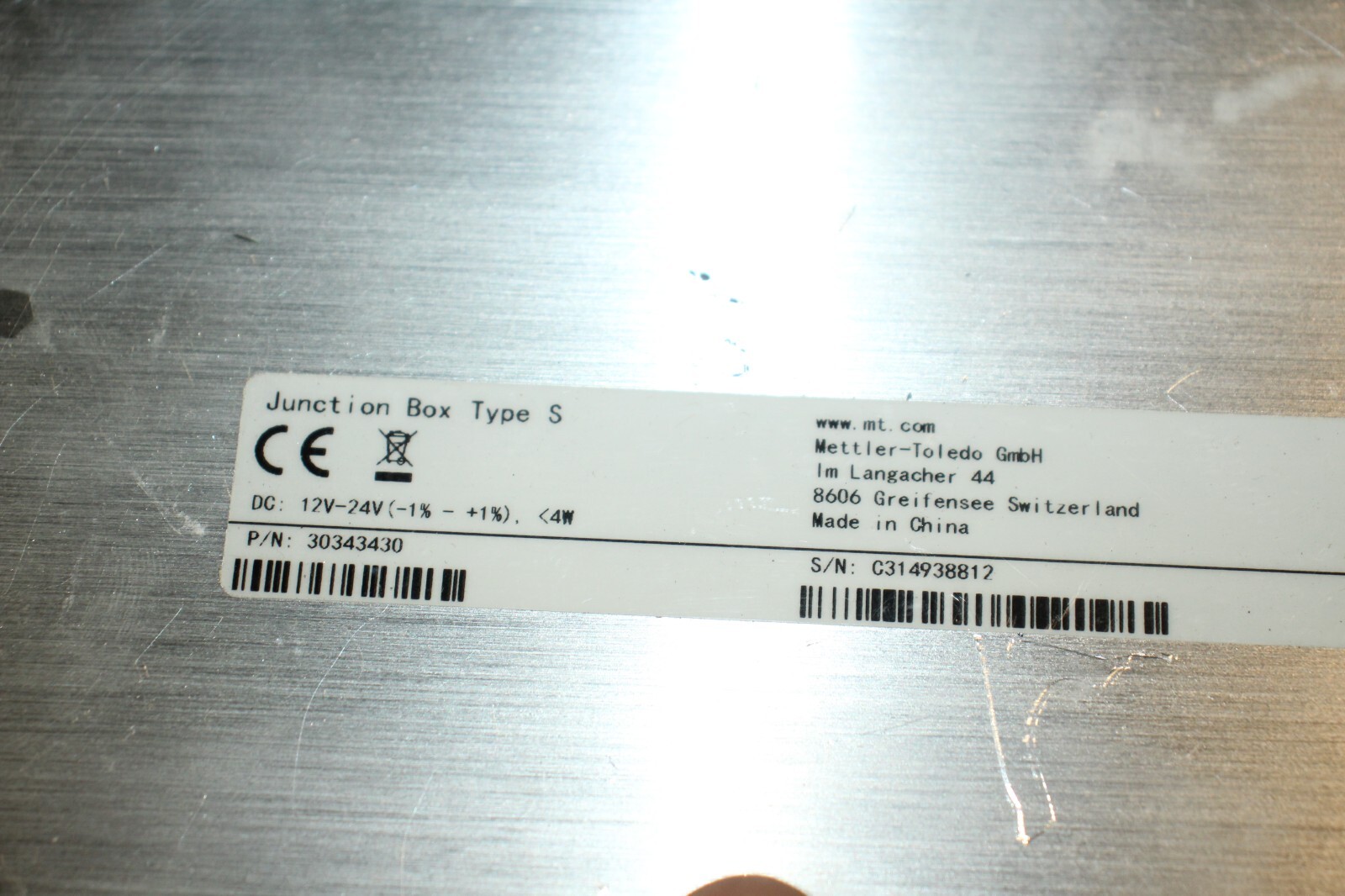 Mettler Toledo Junction Box Type S 30343430