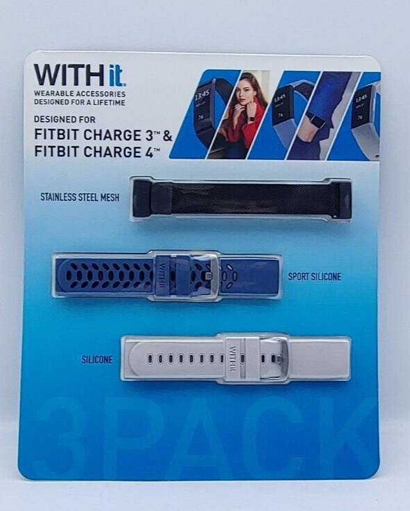 165 fitbit replacement bands for Charge 3 &4 Metal Clasp, 55-3 packs