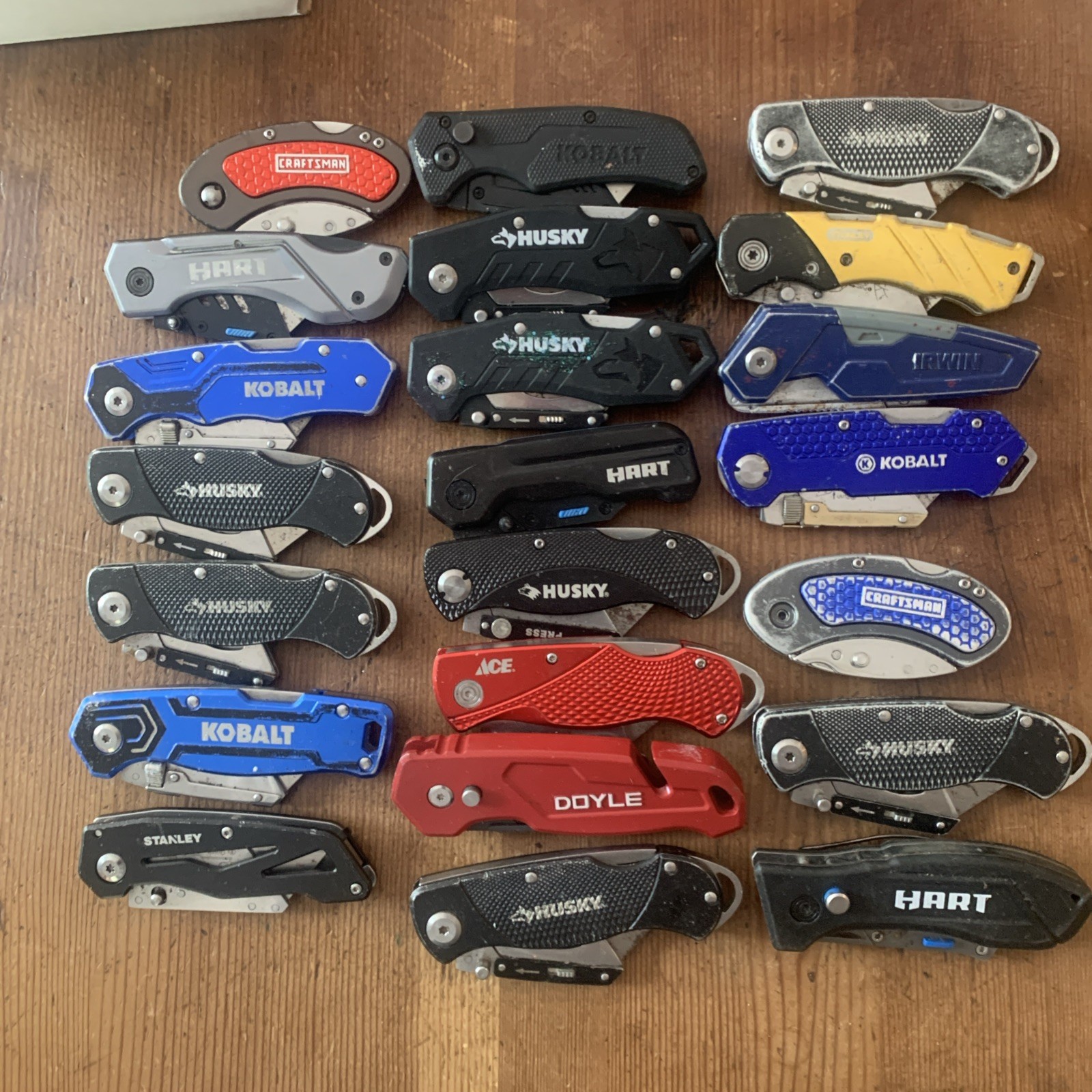 Lot Of 22 TSA Box Cutters Utility Knives Kobalt Husky Stanley Great Price