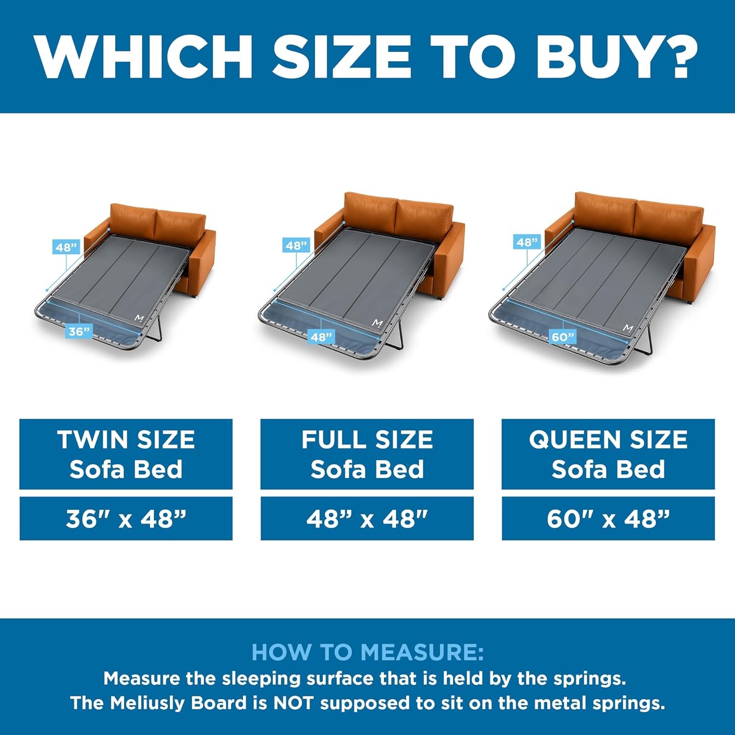 Sleeper Sofa Support Board Queen Size 60x48 Heavy Duty Wood Sofa Bed Board Pull