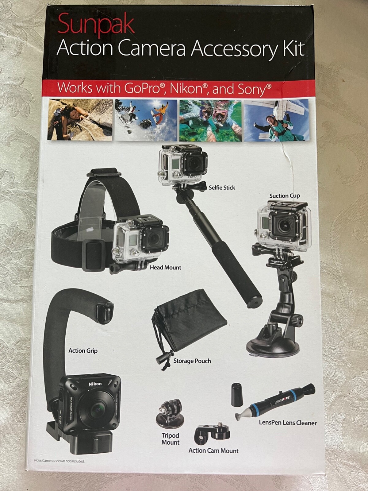 Sunpak Action Camera Accessory Kit GoPro Nikon Sony Accessories Mount