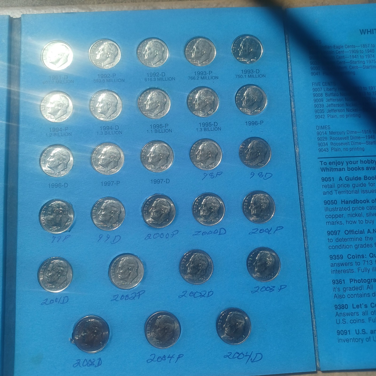 complete 1965-2004 Roosevelt dime set
