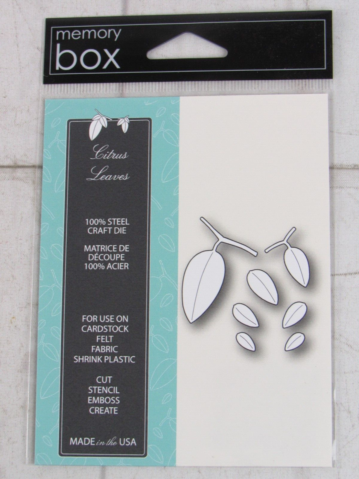 Memory Box Steel Craft Die, Citrus Leaves, 99158