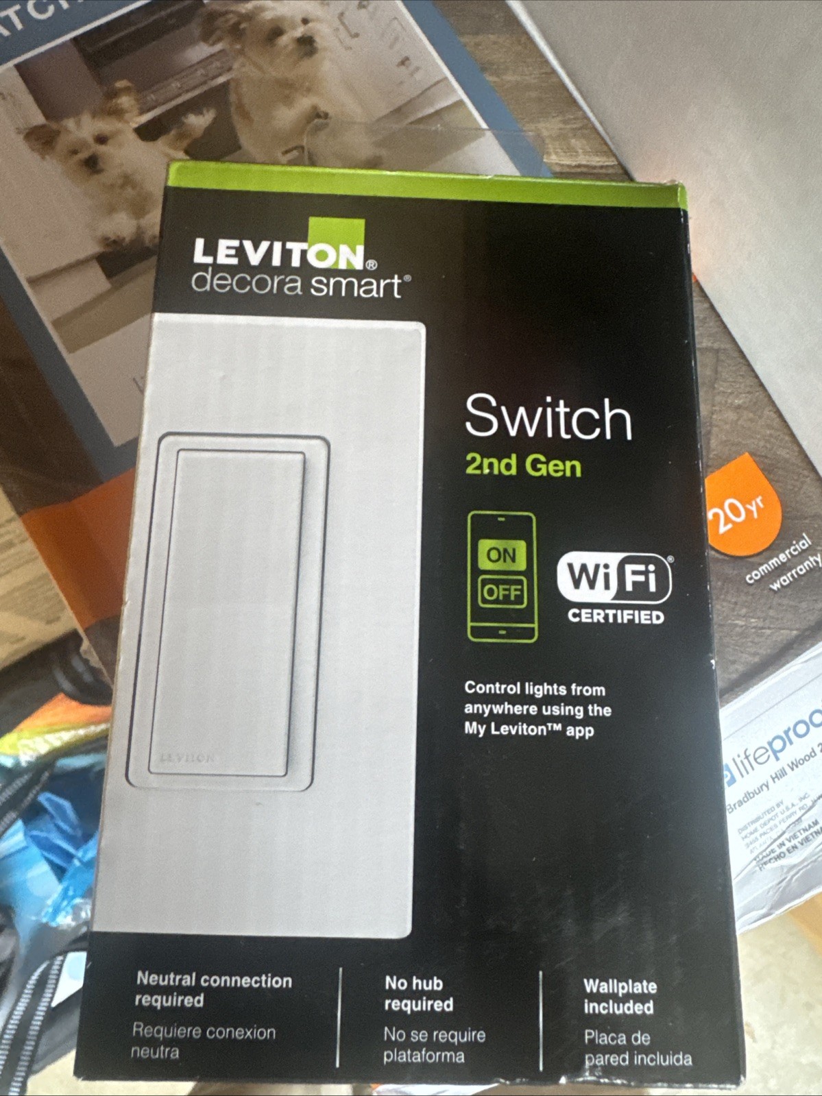 Leviton D215S-R02-1RW Decora Smart Gen. 2 Wi-Fi Switch - White