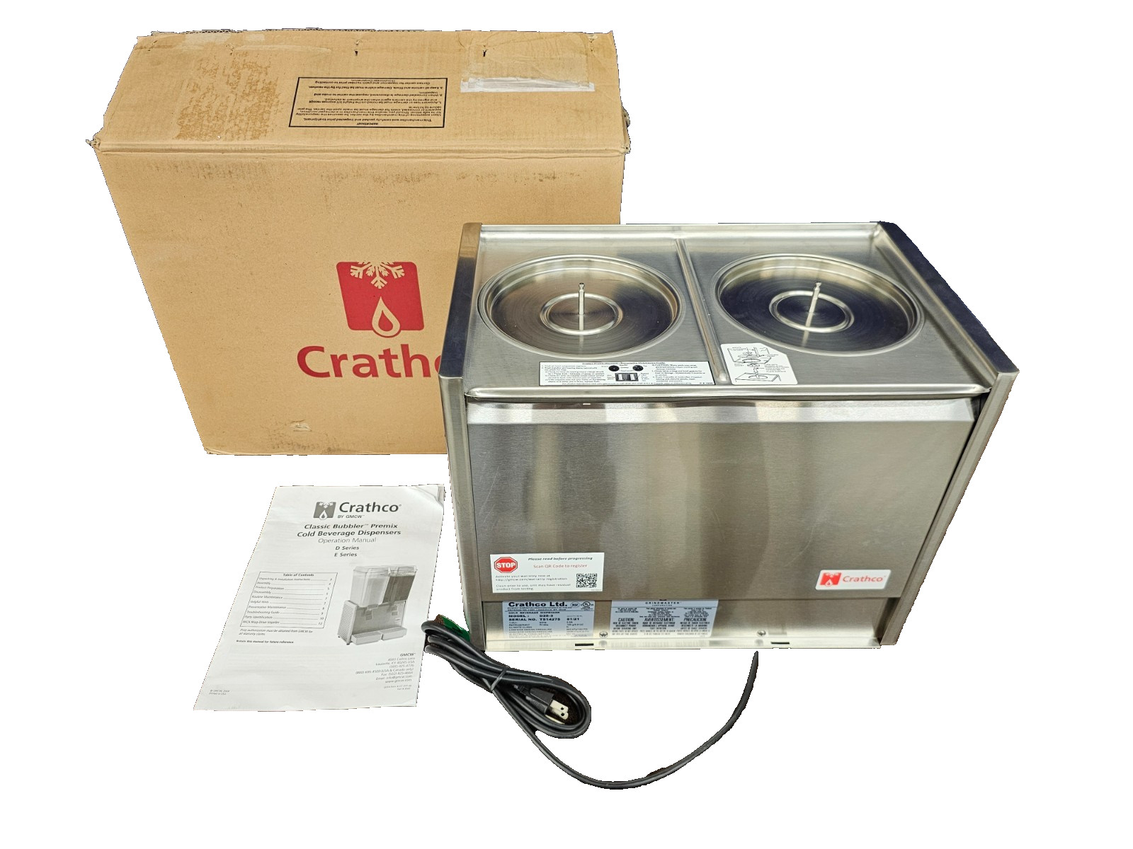 Crathco D25-3 Bubbler Pre-Mix Frozen Drink Slush Machine Cold Beverage Dispenser