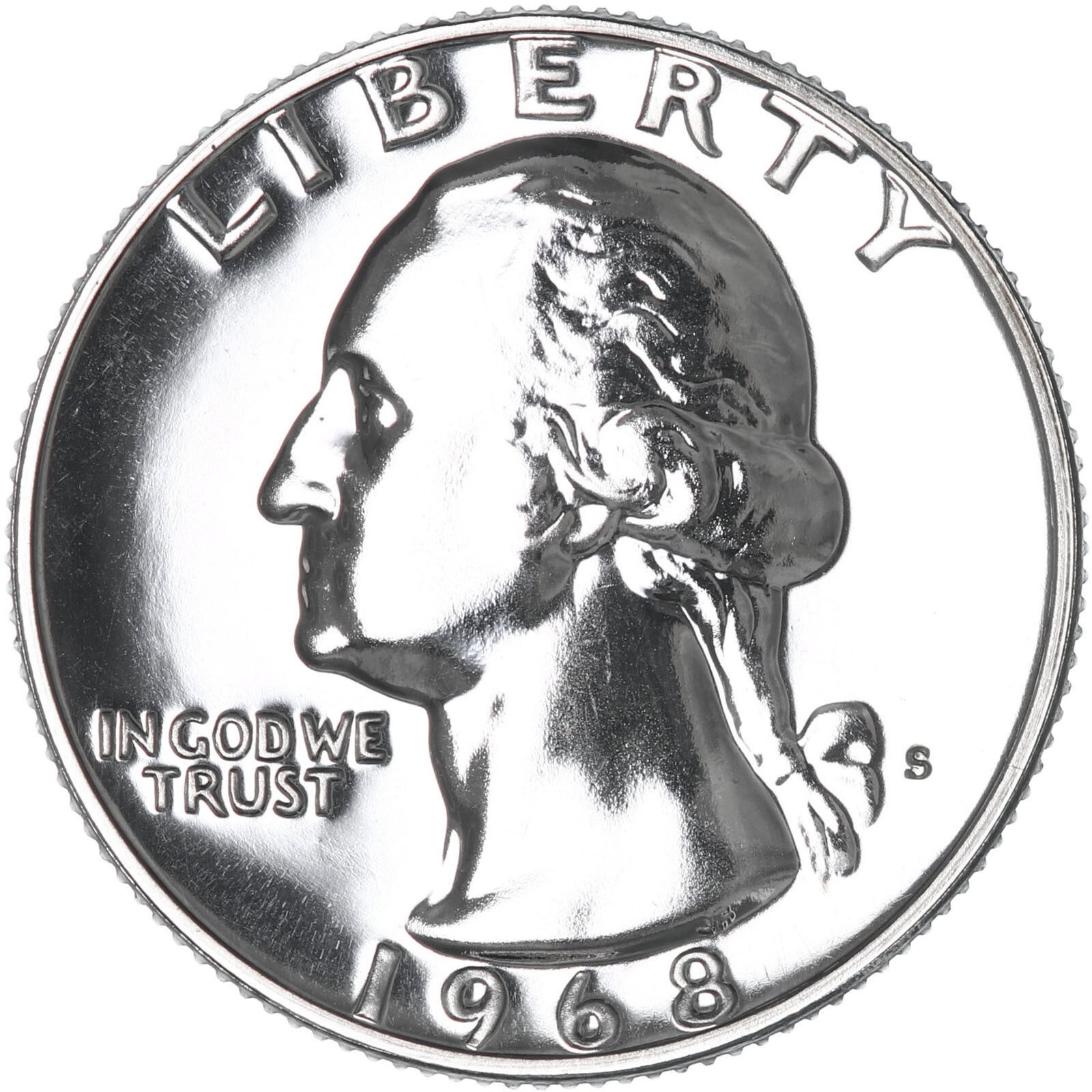 1968 S Washington Quarter Gem Proof CN-Clad Coin