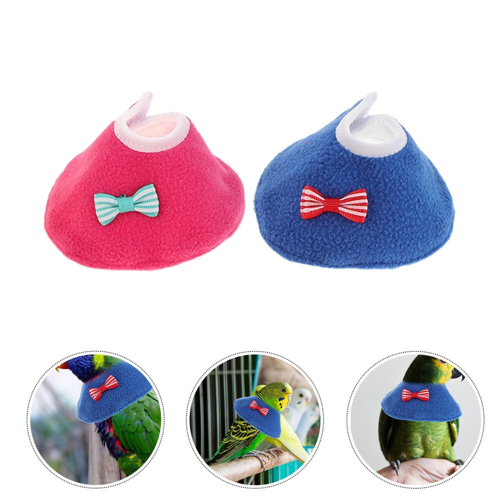 2Pcs Reusable Elizabethan Collars for Parrots Bird Postoperative Neck Cone