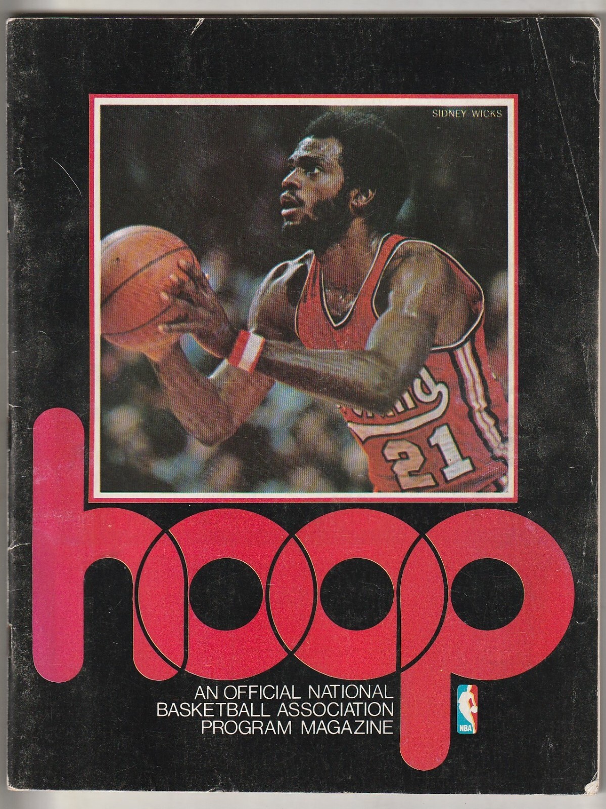 January 13, 1976 Celtics vs Trail Blazers Hoop Program---Bill Walton