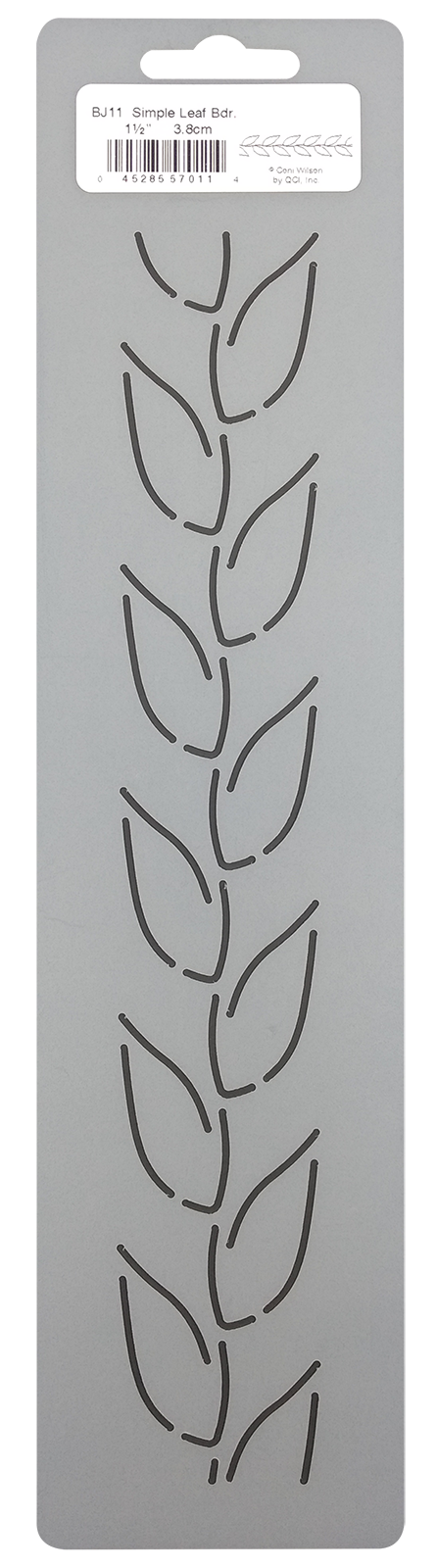 Quilting Stencil Simple Leaf Border Patterns Plastic Hand Quilt 1.5" Template