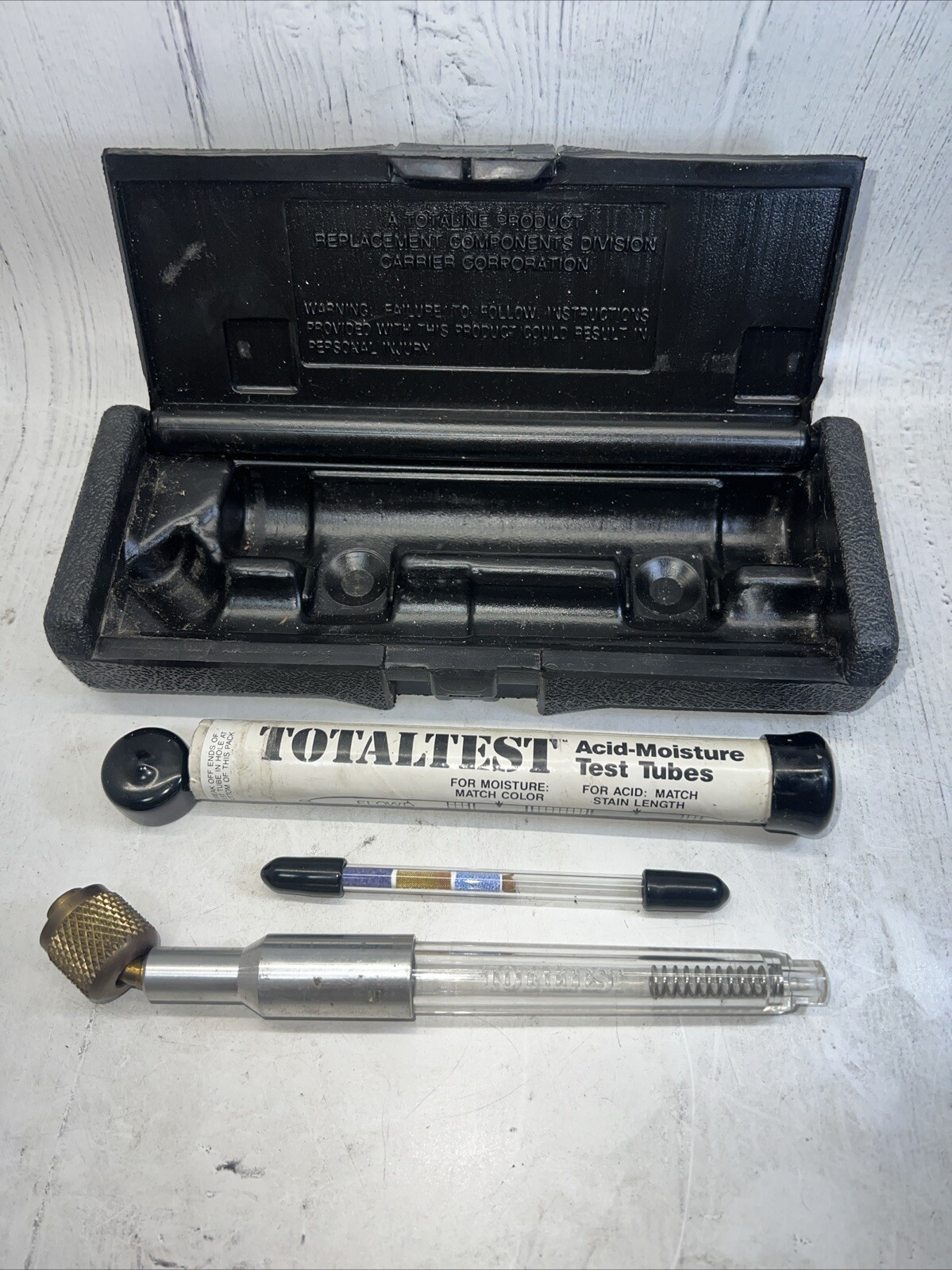Totaltest Leak Kit Detect Refrigeration or AC System Leaks Case Tester Test Tube