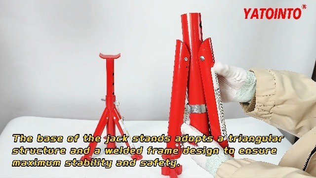 3 Ton Foldable Jack Stands, Adjustable 11.42"-16.06", Safety Pin, Car Lift for S