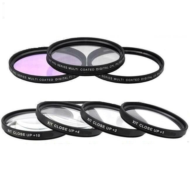4PC Macro Close-up & 3PC Filter Set For Sony Alpha A5000 A5100 A6000 A6300