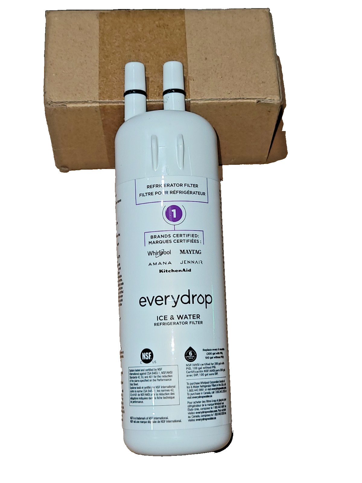 Set Of 4 Everydrop  Whirldrop #1 Refrigerator Ice and Water Filter -ΕDR1RXD1