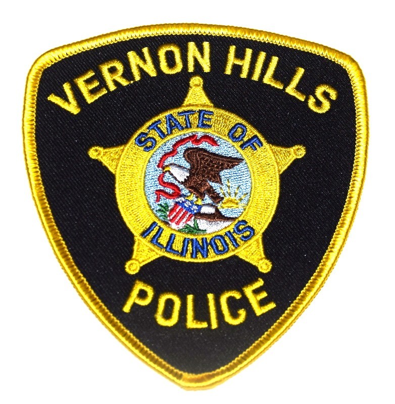 VERNON HILLS ILLINOIS IL Police Patch STATE SEAL FLYING EAGLE BANER SUNRISE M2