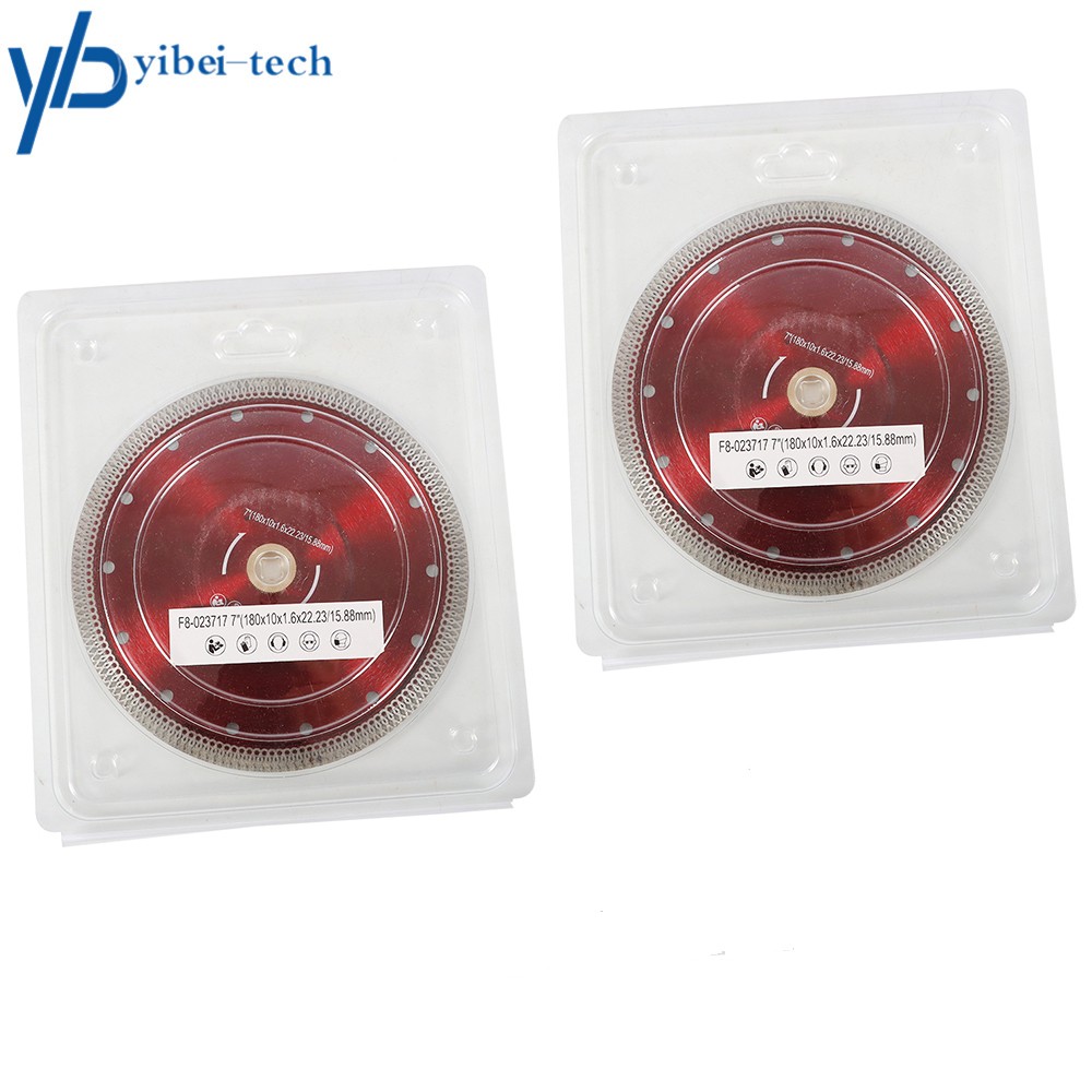 2Pack 7Inch Super Thin Diamond Porcelain Saw Blade Ceramic Cutting Disc