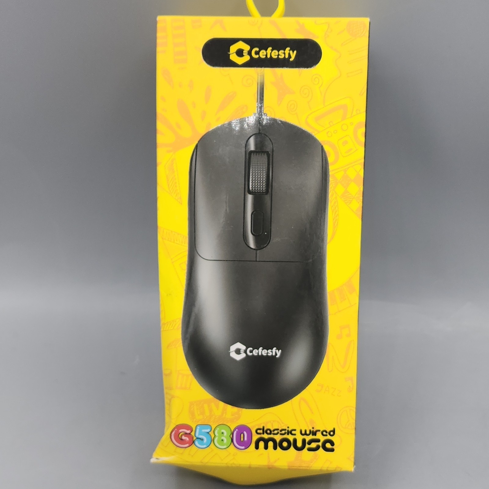 Mouse Cefesfy G580 White Wired Mouse New Open Box