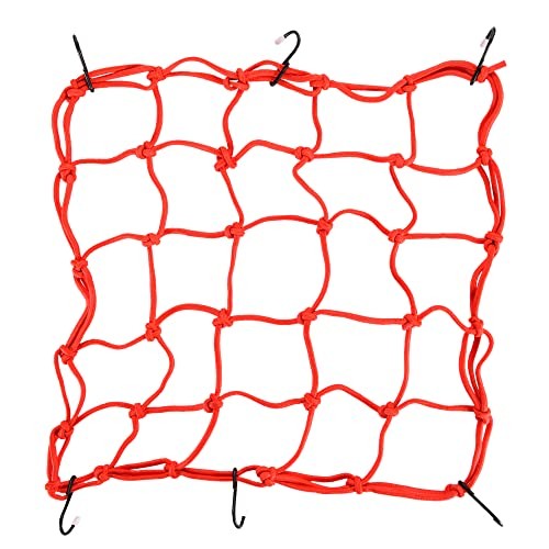 15" x 15" Elasticated Bungee Luggage Cargo Net with Hooks Hold Down for