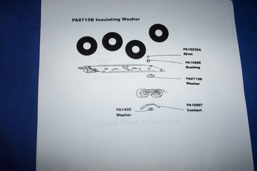 American Flyer Parts - PA8715B Insulating Washers - 4 pieces #152