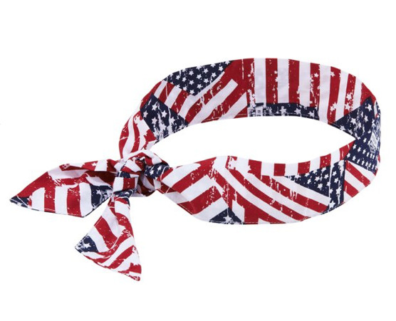 ERGODYNECHILL-ITS EVAPORATE TIE BANDANA W/POLYMERS, STARS & STRIPES #6700