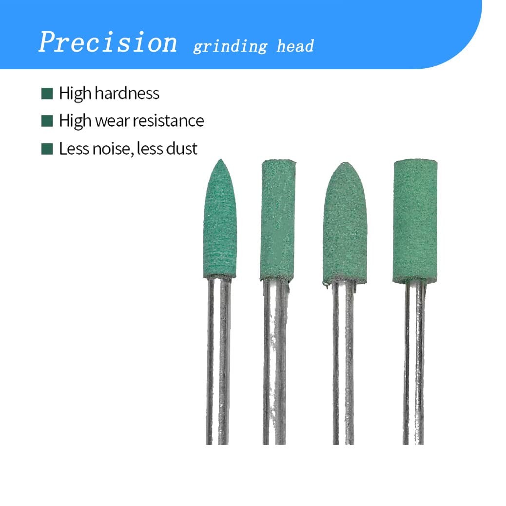 20 Pcs Rubber Polishing Bits, 1/8'' Shank Silicone Rubber Buffing Tools Polis...