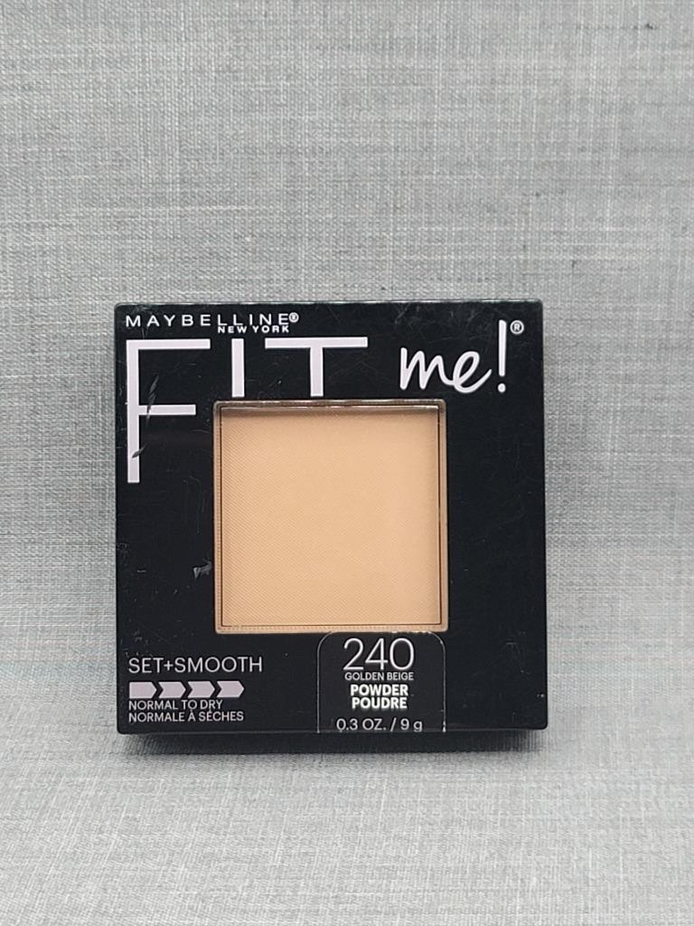 Maybelline New York Fit Me Set + Smooth Powder Foundation 240 Golden Beige .3 Oz