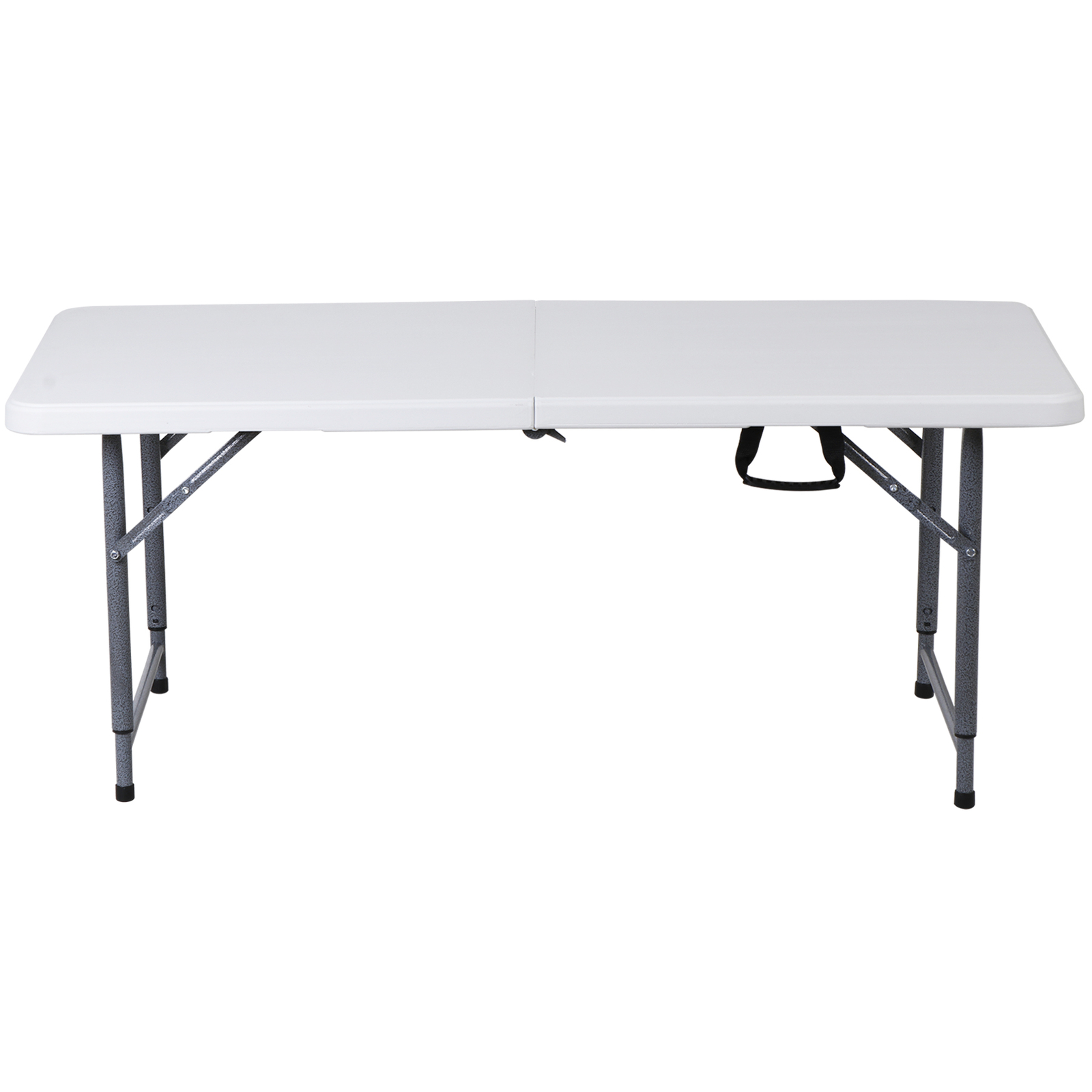 4ft Folding Table Foldable Legs & Adjustable Height Utility Camping Table White