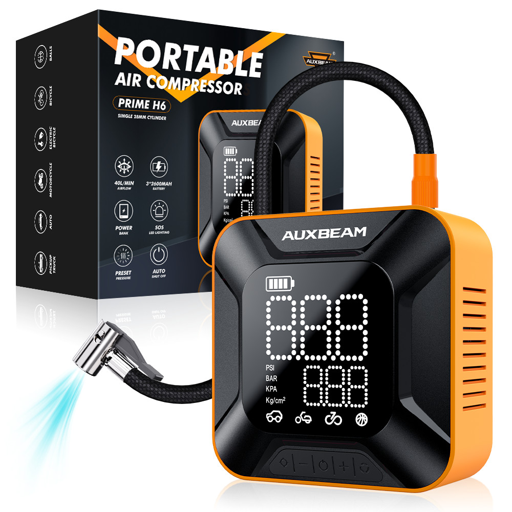 Auxbeam Tire Inflator Portable Air Compressor Tire Pump For Motorcycle Bicycle