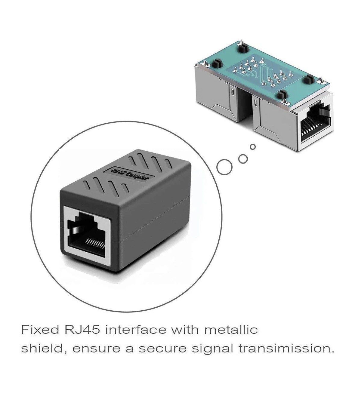 RJ45 Coupler Cat7/Cat6/Cat5e Ethernet Network Cable Extender Connector 20 Pack