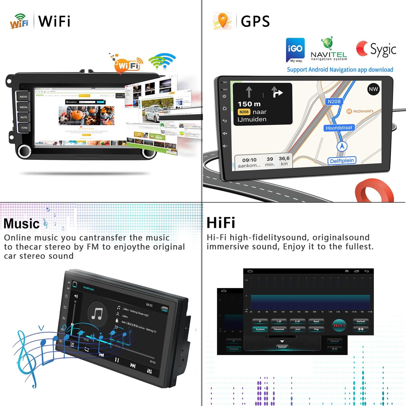 4 core 64G Carplay Android Car Stereo Radio For 2015-2018 Subaru Legacy Outback