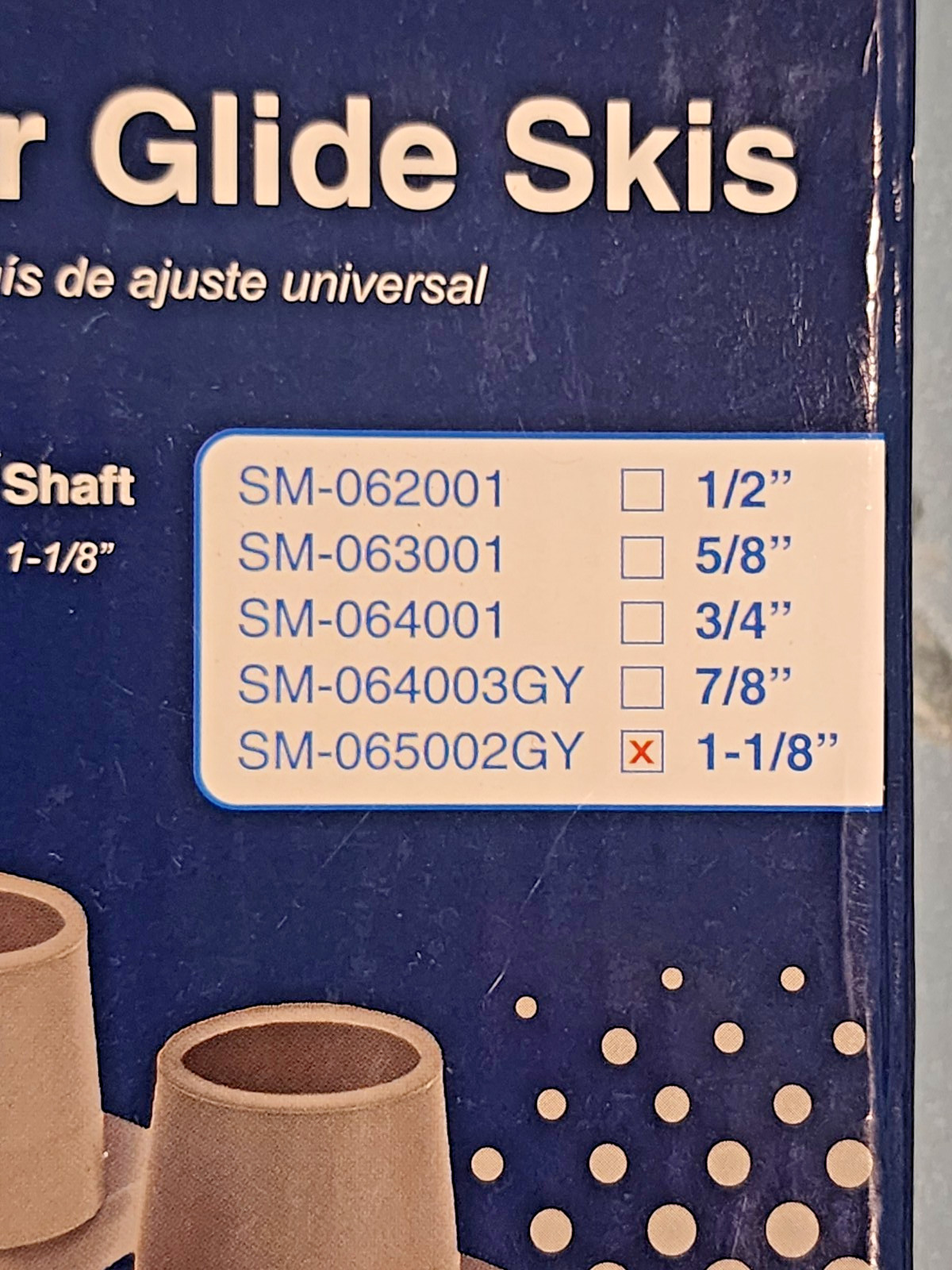 SkyMed Med Walker Ski Glides fits 1-1/8 Shaft Gary 4 Count Gray 4.0 Co