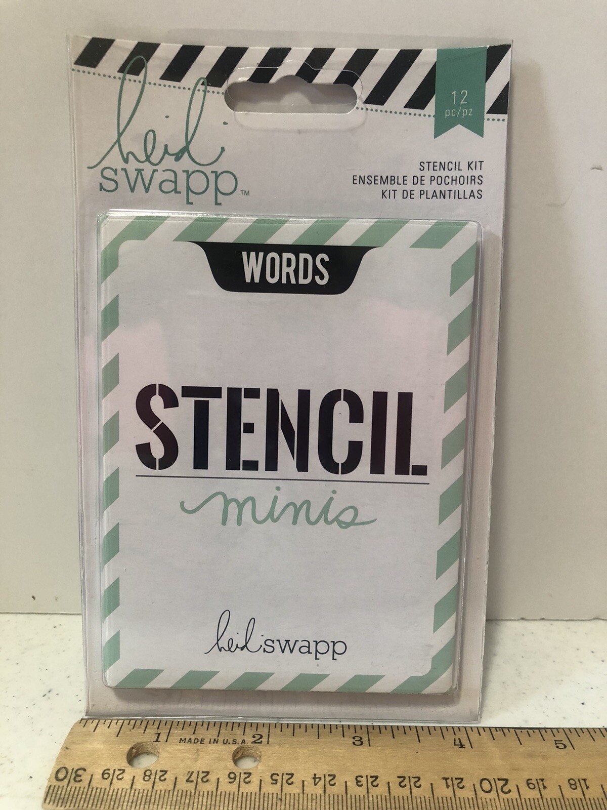 American Crafts Heidi Swapp Words Stencil Minis Kit, New
