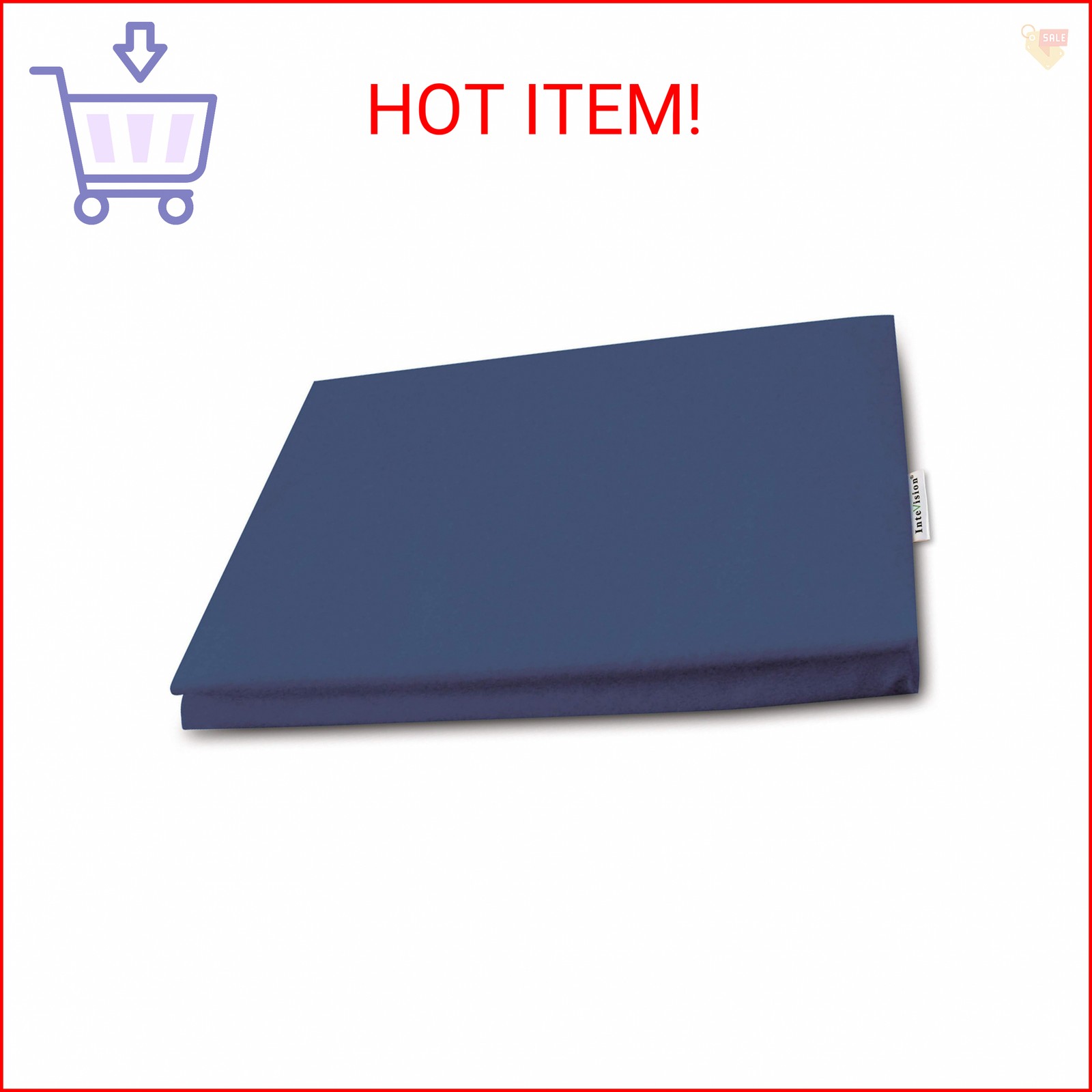 InteVision 400 Thread Count, 100% Egyptian Cotton Bed Wedge Pillowcase; Replacem