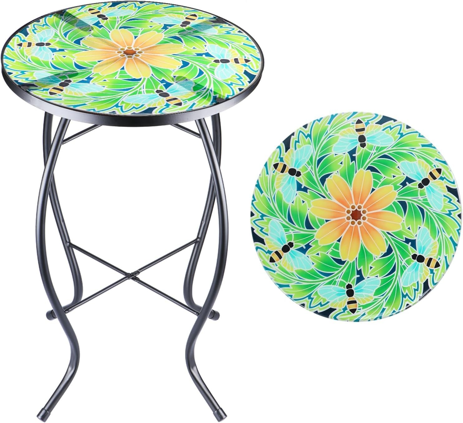 Versatile 14-Inch Round Table for Plants, Drinks, or Indoor Decoration
