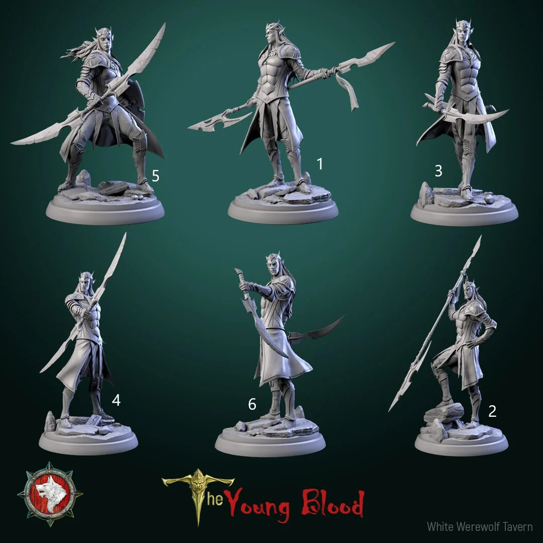 Elven Warriors Set - Resin Tabletop Miniature