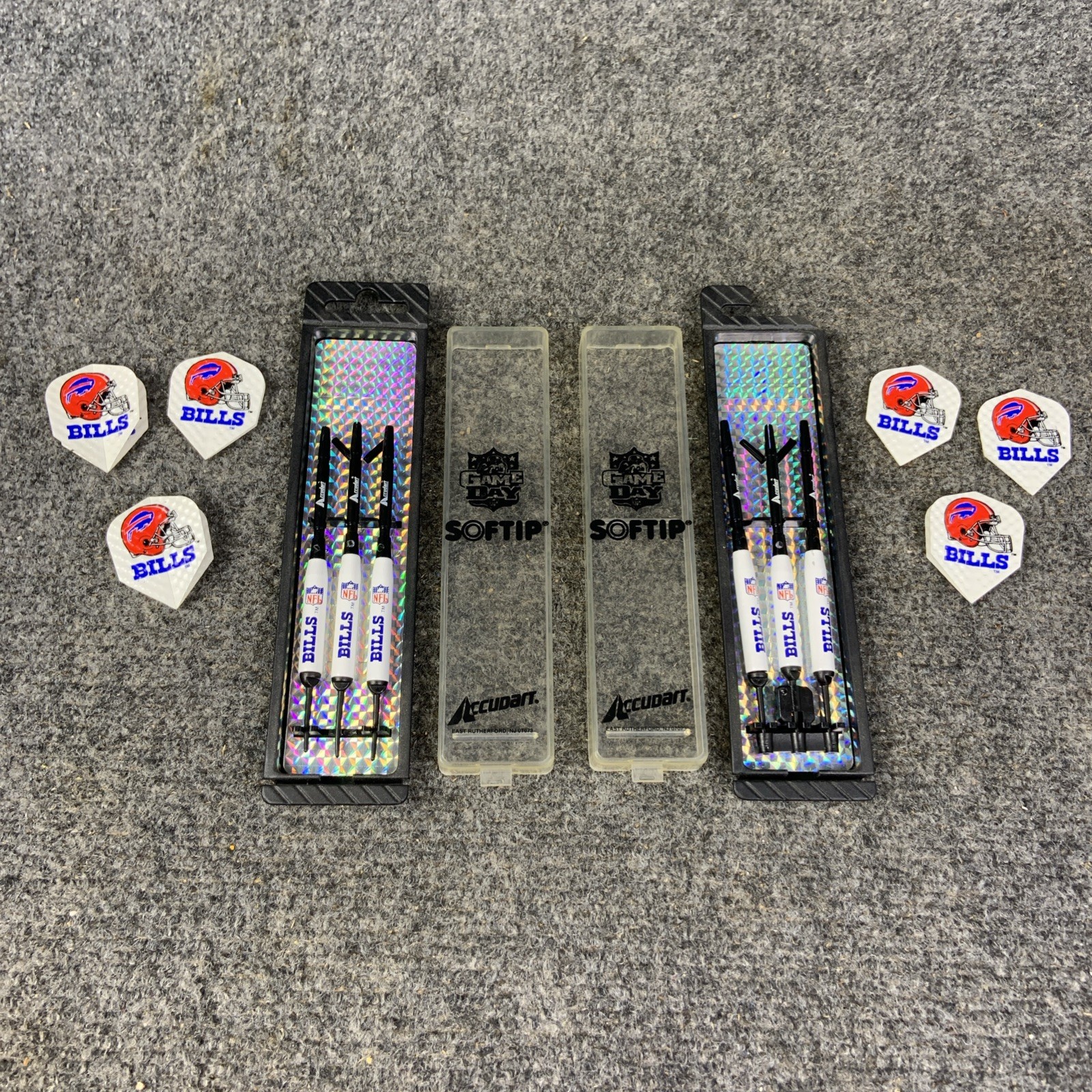 Set of 6 Accudart NFL Buffalo Bills Game Day Softip Darts Set