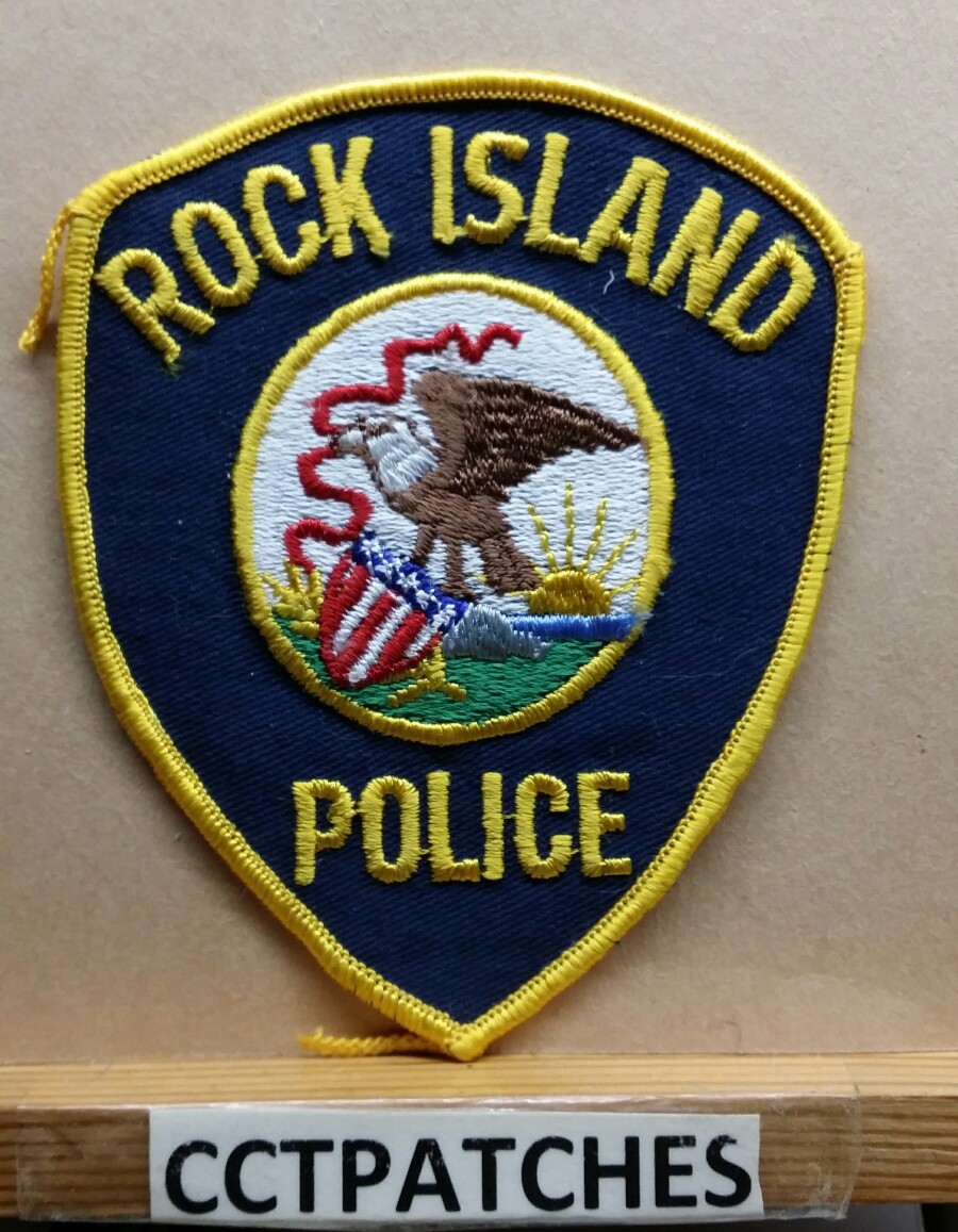 ROCK ISLAND, ILLINOIS POLICE SHOULDER PATCH IL