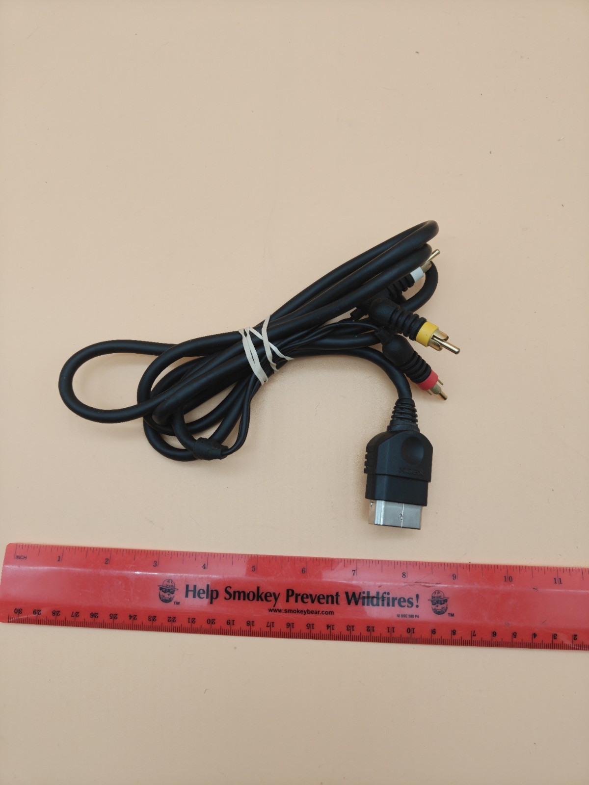 Genuine Microsoft Xbox Original OEM Composite AV Audio Video RCA Cable Tested