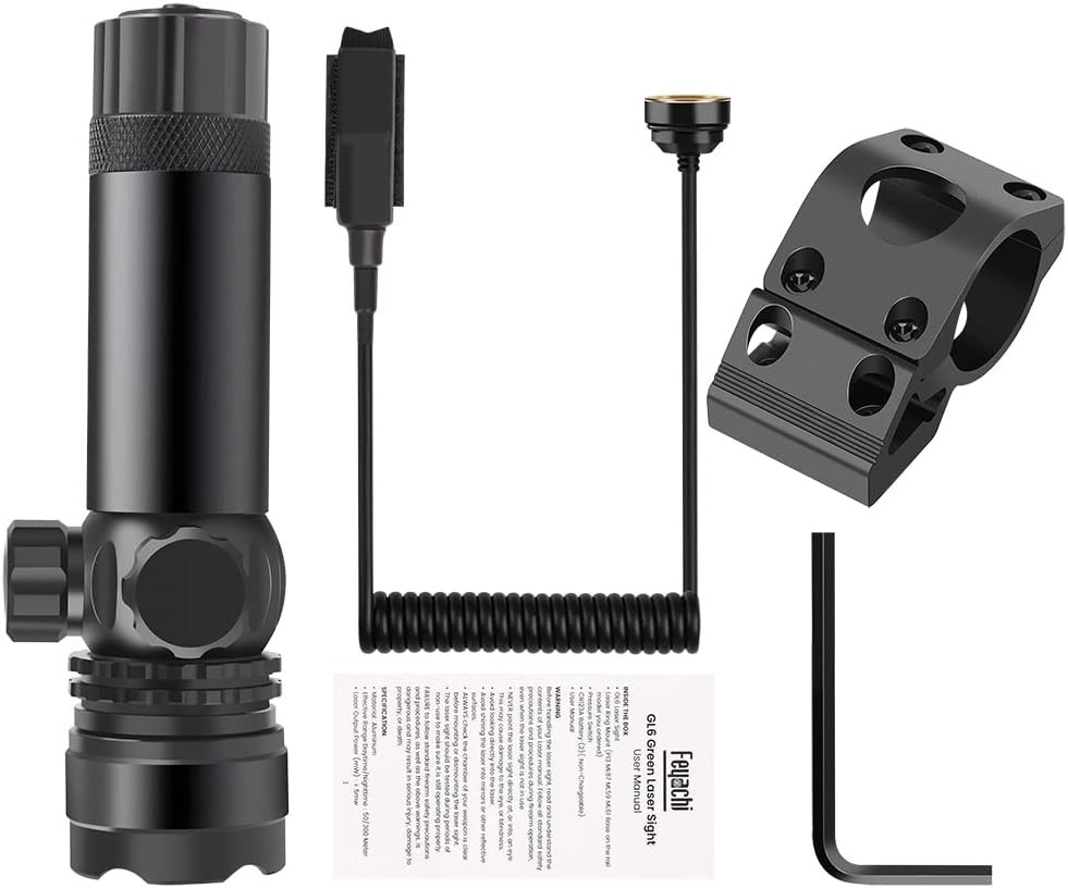 Feyachi Tactical Green Laser Sight with M-lock offset mount and pressure switch
