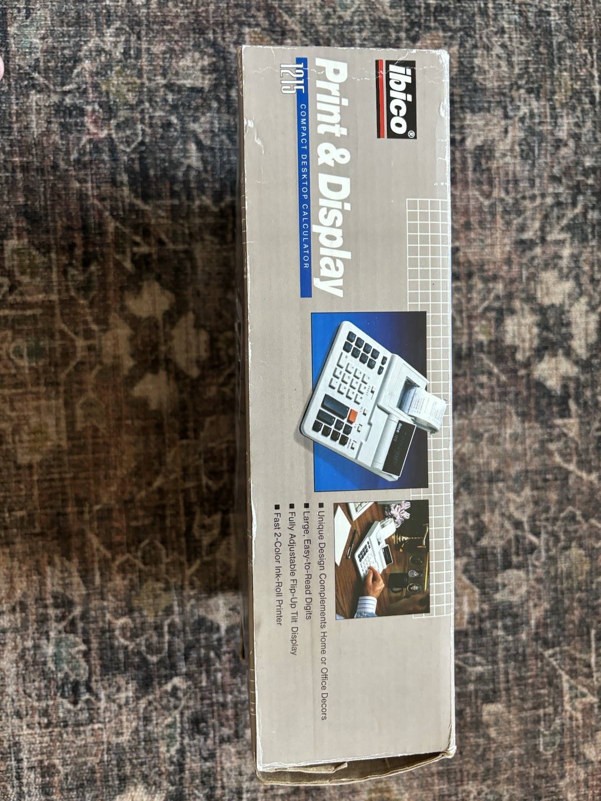 Ibico Print & Display 1215 Compact Desktop Calculator 12 Digit Tilt Display