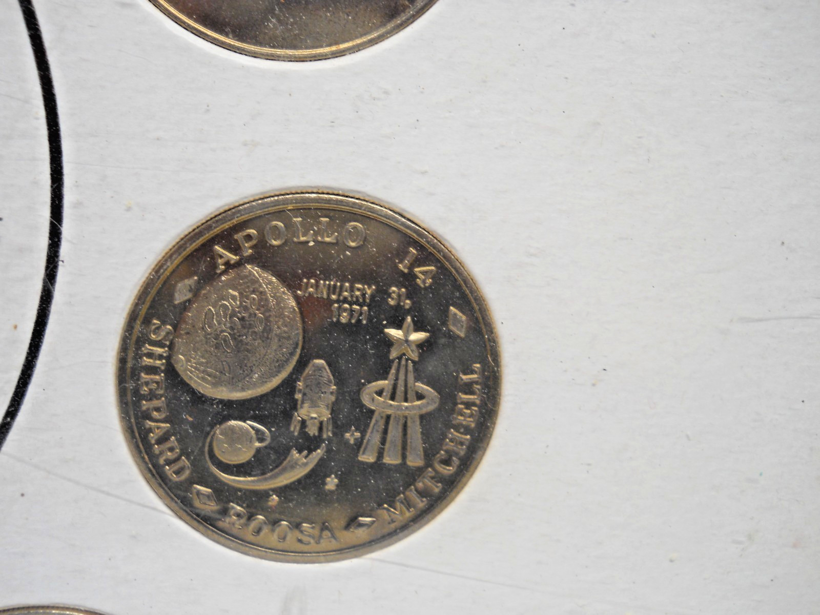 NASA Space Shuttle Missions Apollo 7-15 Challenge Coins in Protective Case